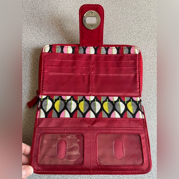 Vera Bradley Red Quilted Fabric Wallet - Picture 4 of 8
